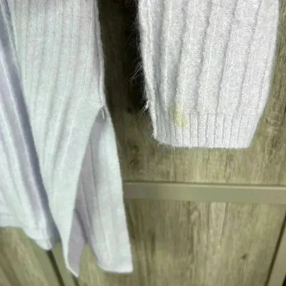 Free People Sweater XS Henley Lavender Oversized Ribbed Around The Clock - Picture 8 of 8